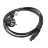 Lanberg CEE 7/7 (Mickey)->IEC 320 C5 tápkábel, 1,8 m, VDE, fekete