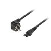 Lanberg CEE 7/7 (Mickey)->IEC 320 C5 tápkábel, 1,8 m, VDE, fekete