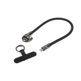   Lanberg USB-C (M/M) 2.0 kábel, 0,3M, nyakpánt/kulcstartó, 240W