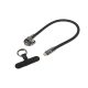 Lanberg USB Type-C (M/M) 2.0 kábel, 30 cm, csuklópánt/kulcstartó, 240W