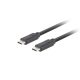 Lanberg USB-C (M/M) 3.1 Gen 2 kábel, 0,5 m, 10 Gb/s PD 100W, fekete
