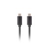 Lanberg USB-C (M/M) 3.1 Gen 2 kábel, 0,5 m, 10 Gb/s PD 100W, fekete
