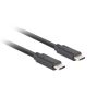 Lanberg USB-C (M/M) 3.1 Gen 2 kábel, 0,5 m, 10 Gb/s PD 100W, fekete