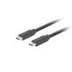 Lanberg USB-C 3.1 Gen2 kábel, 1,8 m, Quick Charge 4.0 PD100W, fekete