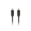 Lanberg USB-C 3.1 Gen2 kábel, 1,8 m, Quick Charge 4.0 PD100W, fekete