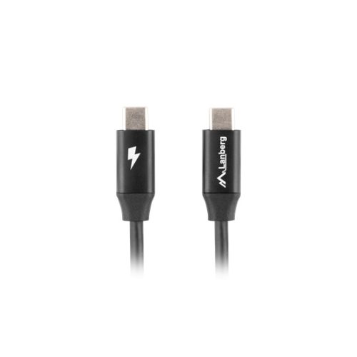 Lanberg USB-C 2.0 kábel, 1,8 m, Quick Charge 4.0 PD60W, fekete
