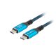 Lanberg USB-C (M/M) 4.0 kábel 0.5 m, 240W 8K 60 Hz, fekete-kék