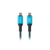 Lanberg USB-C (M/M) 4.0 kábel 0.5 m, 240W 8K 60 Hz, fekete-kék
