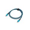 Lanberg USB-C (M/M) 4.0 kábel 0.5 m, 240W 8K 60 Hz, fekete-kék
