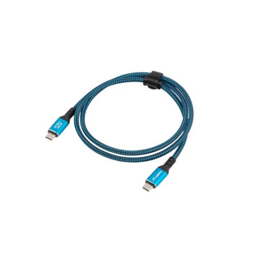 Lanberg USB-C (M/M) 4.0 kábel 2 m, 240W 8K 60 Hz, fekete-kék