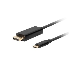   Lanberg USB-C (M)->DisplayPort (M) kábel, 1,8 m, 4K 60 Hz ,fekete