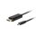 Lanberg USB-C (M)->DisplayPort (M) kábel, 1,8 m, 4K 60 Hz ,fekete
