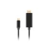 Lanberg USB-C (M)->DisplayPort (M) kábel, 1,8 m, 4K 60 Hz ,fekete