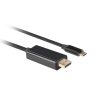 Lanberg USB-C (M)->DisplayPort (M) kábel, 1,8 m, 4K 60 Hz ,fekete