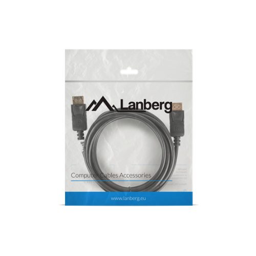 Lanberg displayport v1.2 kábel, 4K@60Hz, 3 méter, fekete