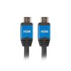 Lanberg HDMI M/M V2.0 kábel 3 méter, fonott CU fekete PRÉMIUM