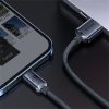 Baseus Crystal Shine USB Type-A – iPhone, 2.4A gyorstöltő adatkábel, 1.2m, fekete
