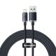 Baseus Crystal Shine USB Type-A – iPhone, 2.4A gyorstöltő adatkábel, 2m, fekete