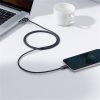 Baseus Crystal Shine USB Type-A – iPhone, 2.4A gyorstöltő adatkábel, 2m, fekete