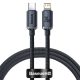 Baseus Crystal Shine USB Type-C – iPhone, 20W gyorstöltő adatkábel, 1.2m, fekete