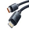 Baseus Crystal Shine USB Type-C – iPhone, 20W gyorstöltő adatkábel, 1.2m, fekete