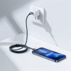 Baseus Crystal Shine USB Type-C – iPhone, 20W gyorstöltő adatkábel, 1.2m, fekete