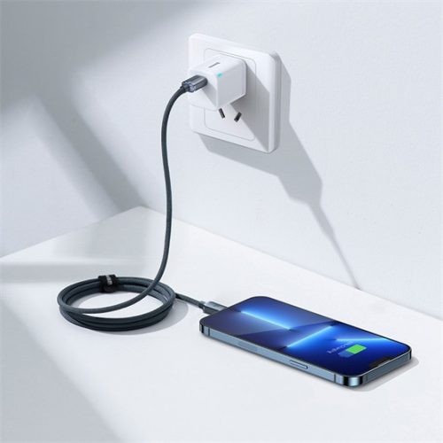 Baseus Crystal Shine USB Type-C – iPhone, 20W gyorstöltő adatkábel, 1.2m, fekete
