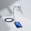 Baseus Crystal Shine USB Type-C – iPhone, 20W gyorstöltő adatkábel, 2m, fekete