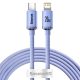 Baseus Crystal Shine USB Type-C – iPhone, 20W gyorstöltő adatkábel, 2m, lila