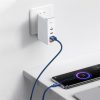 Baseus Crystal Shine USB Type-A – USB Type-C, 100W gyorstöltő adatkábel, 1.2m, kék