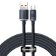Baseus Crystal Shine USB Type-A – USB Type-C, 100W gyorstöltő adatkábel, 2m, fekete