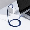 Baseus Crystal Shine USB Type-C, 100W gyorstöltő adatkábel, 1.2m, kék