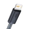 Baseus Dynamic USB Type-A – iPhone, 2.4A gyorstöltő adatkábel, 2m, szürke