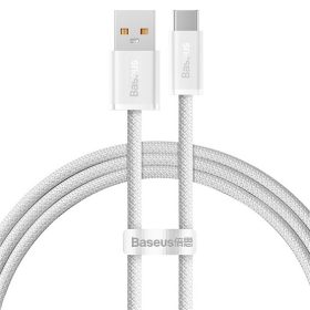   Baseus Dynamic USB Type-A – USB Type-C, 100W gyorstöltő adatkábel, 1m, fehér