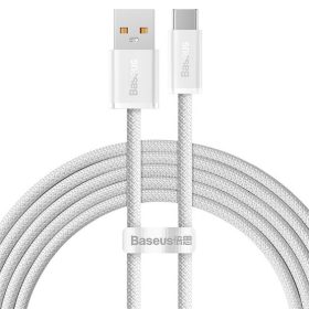   Baseus Dynamic USB Type-A – USB Type-C, 100W gyorstöltő adatkábel, 2m, fehér