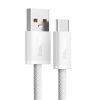 Baseus Dynamic USB Type-A – USB Type-C, 100W gyorstöltő adatkábel, 2m, fehér