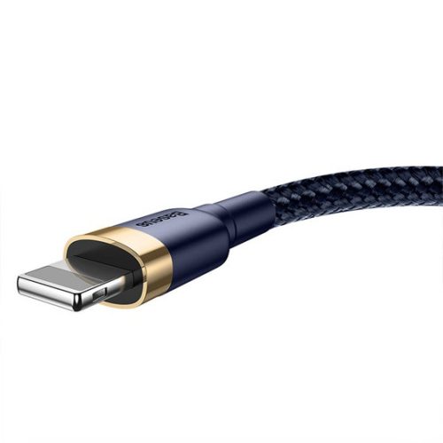 Baseus Cafule USB Type-A – iPhone, 2.4A gyorstöltő adatkábel, 1m, kék/arany