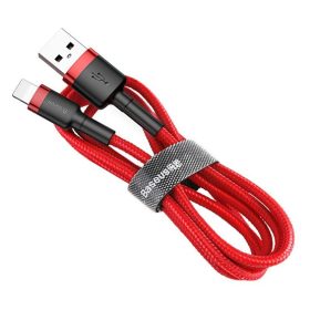   Baseus Cafule USB Type-A – iPhone, 1.5A töltőkábel, 2m, piros