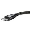 Baseus Cafule USB Type-A – iPhone, 2A gyorstöltő adatkábel, 3m, fekete/szürke