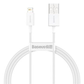   Baseus Superior USB Type-A – iPhone, 2.4A gyorstöltő adatkábel, 1m, fehér