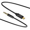 Baseus M01 Yiven USB Type-C – 3,5 mm jack audió kábel, 1.2m, fekete