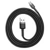 Baseus Cafule USB Type-A – Micro USB, 12W gyorstöltő adatkábel, 1m, fekete/szürke