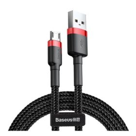   Baseus Cafule USB Type-A – Micro USB, 7.5W töltőkábel, 2m, fekete/piros