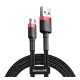 Baseus Cafule USB Type-A – Micro USB, 7.5W töltőkábel, 2m, fekete/piros
