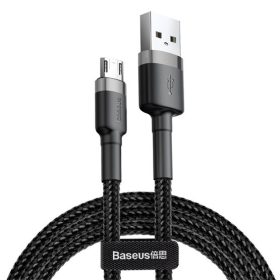   Baseus Cafule USB Type-A – Micro USB, 7.5W töltőkábel, 2m, fekete/szürke