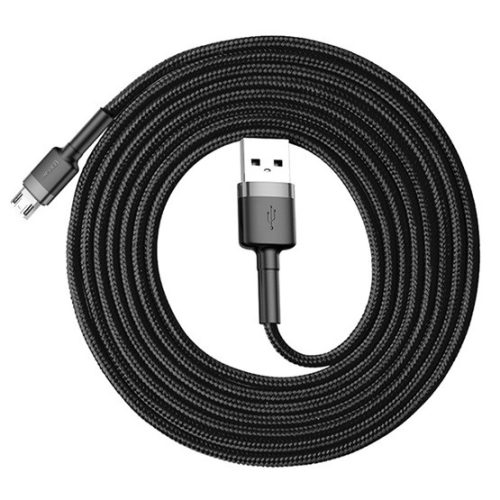 Baseus Cafule USB Type-A – Micro USB, 7.5W töltőkábel, 2m, fekete/szürke