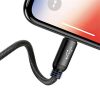 Baseus Three Primary Colors 3-in-1 USB Type-A – iPhone+USB Type-C+Micro USB, 3.5A gyorstöltő adatkábel, 0.3m, fekete