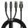 Baseus Tungsten Gold 3-in-1 USB Type-A – iPhone+USB Type-C+Micro USB, 3.5A gyorstöltő adatkábel, 1.5m, fekete