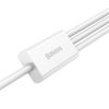 Baseus Superior USB Type-A – iPhone+USB Type-C+Micro USB, 3.5A gyorstöltő adatkábel, 1.5m, fehér