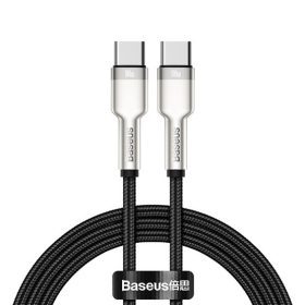   Baseus Cafule Metal USB Type-C, 100W gyorstöltő adatkábel, 1m, fekete